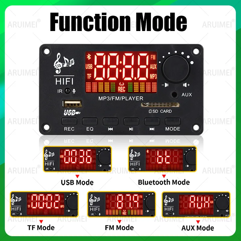 100 واط مكبر للصوت MP3 فك مجلس بلوتوث 5.0 نظام صوت السيارة USB/FM/AUX وحدة يدوي-صوت عالي الدقة شحن مجاني