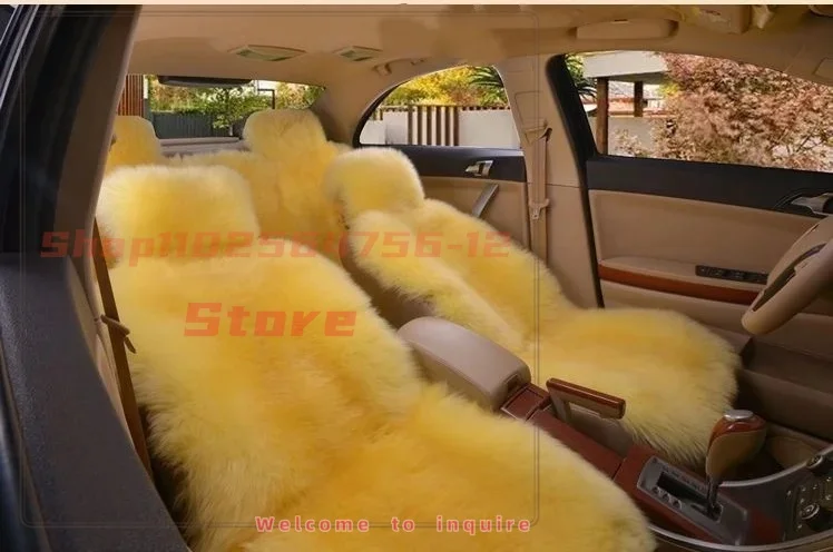 One Piece- Plush Car Seat Cover, General Purpose Long Wool Fur Car Front Seat Protective Cushion, Auto Parts Car Seat Protector