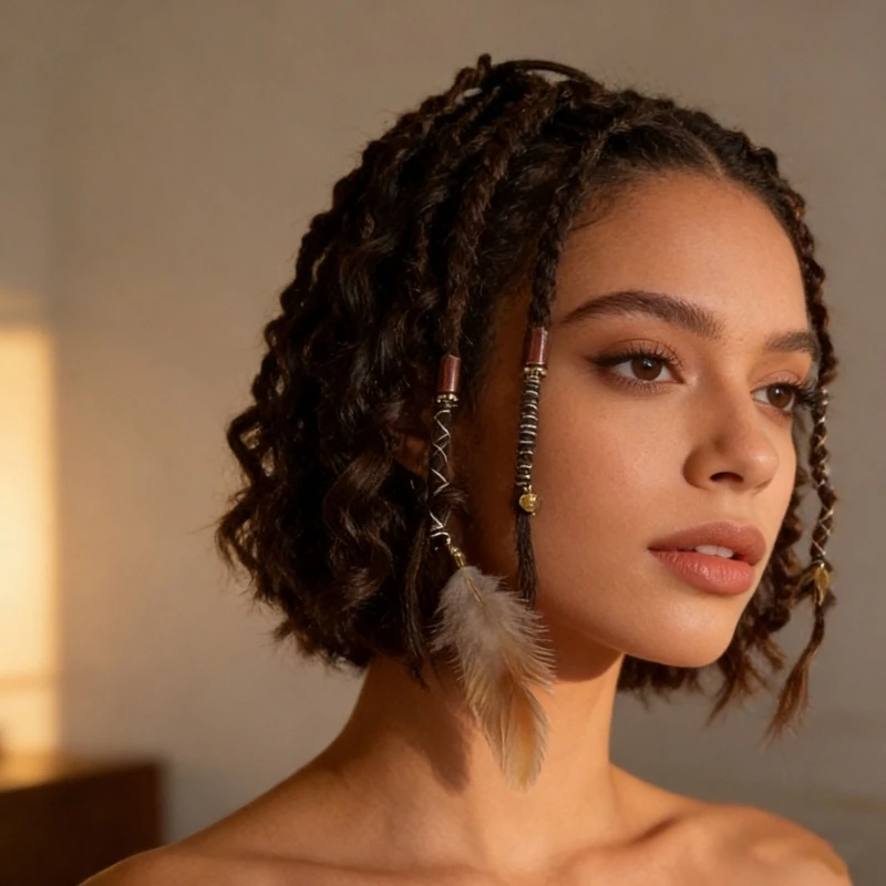Elastische Dread-Pferdeschwanz-Haarverlängerung für Frauen und Männer, modisches Haar-Accessoire, Haarteil, geflochtene Y08E – Detail 6