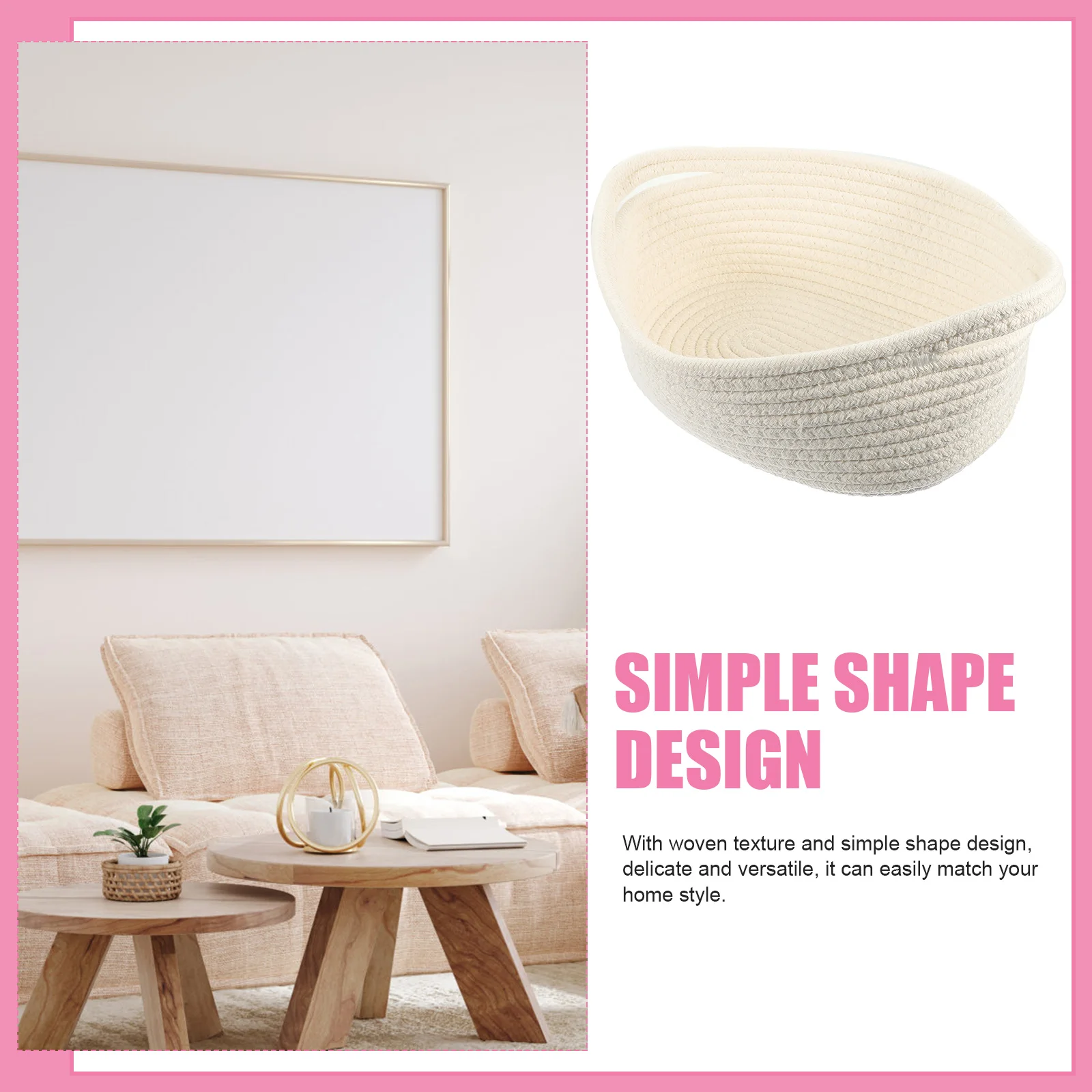 

Cotton Rope Storage Baskets Desk ganizer Home Decor Basket Practical Sundries Holder Storage Solutions Woven Baskets