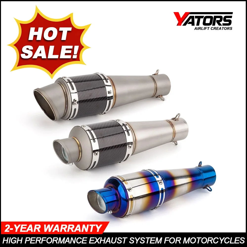 

51mm For Kawasaki Z900 Ninja400 Z400 ZX-10R CBR400 MT09 Mt07 Universal Motorcycle Exhaust Pipe Stainless Steel Silencieux