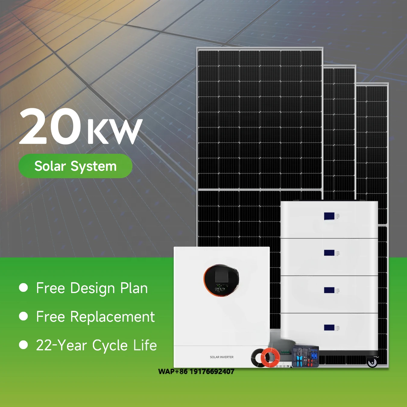 KEVOLT Off Grid and Hybrid Solar System 10kW to 50kW Solar Panels With Battery and Inverter Solar Energy System