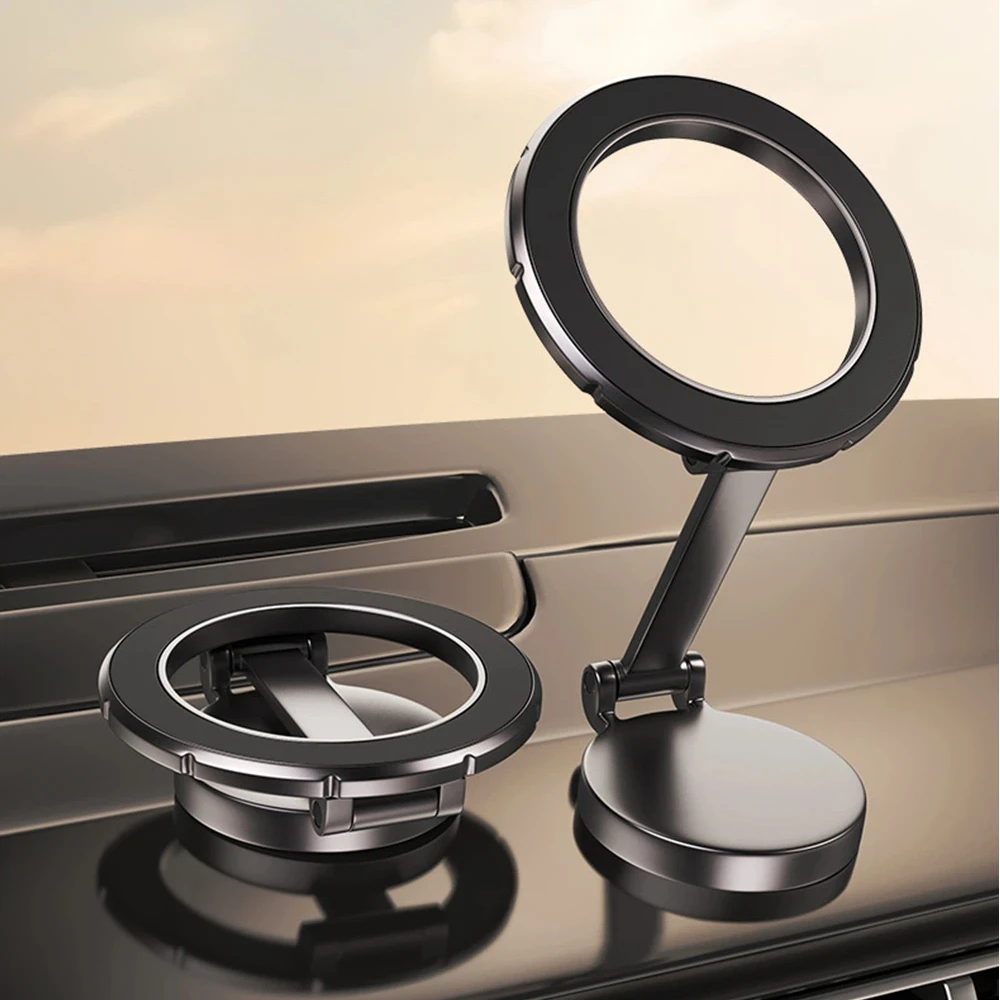 

Vacuum magnet holder upgraded version with multi-angle adjustment and strong magnetic suction design foldable car navigation mob