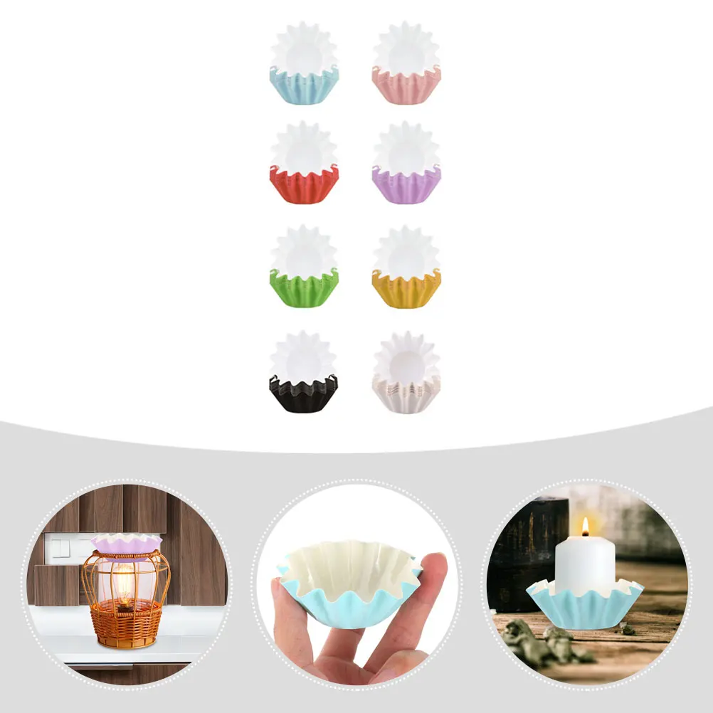 

400 шт., термостойкие восковые нагревательные бумажные стаканчики, герметичные восковые теплые вкладыши для ароматерапии