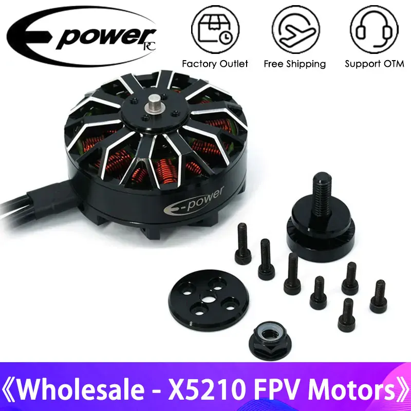 

E-Power 1pcs X5210 5210 340KV 500KV Brushless Motor Parts For FPV Multirotor Motors Low noise RC Helicopters Toy Accessorys