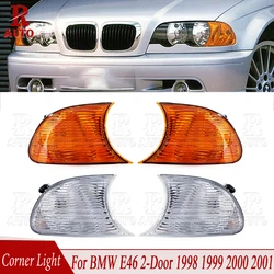 R-AUTO Lâmpada de sinalização do carro, luz de canto, BMW E46 2 portas 1998 1999 2000 2001 63126904299 63126904300
