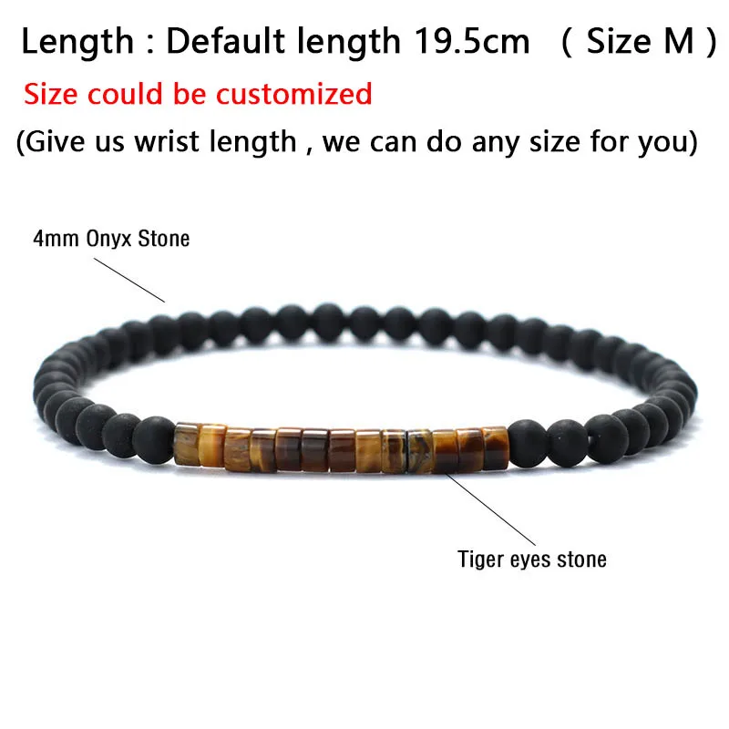 New Minimalist 4mm Bead Bracelet Unisex Emperor Onyx Small Stone Braclet Meditation Yoga Strand Braslet Couple Brazalete Pulsera