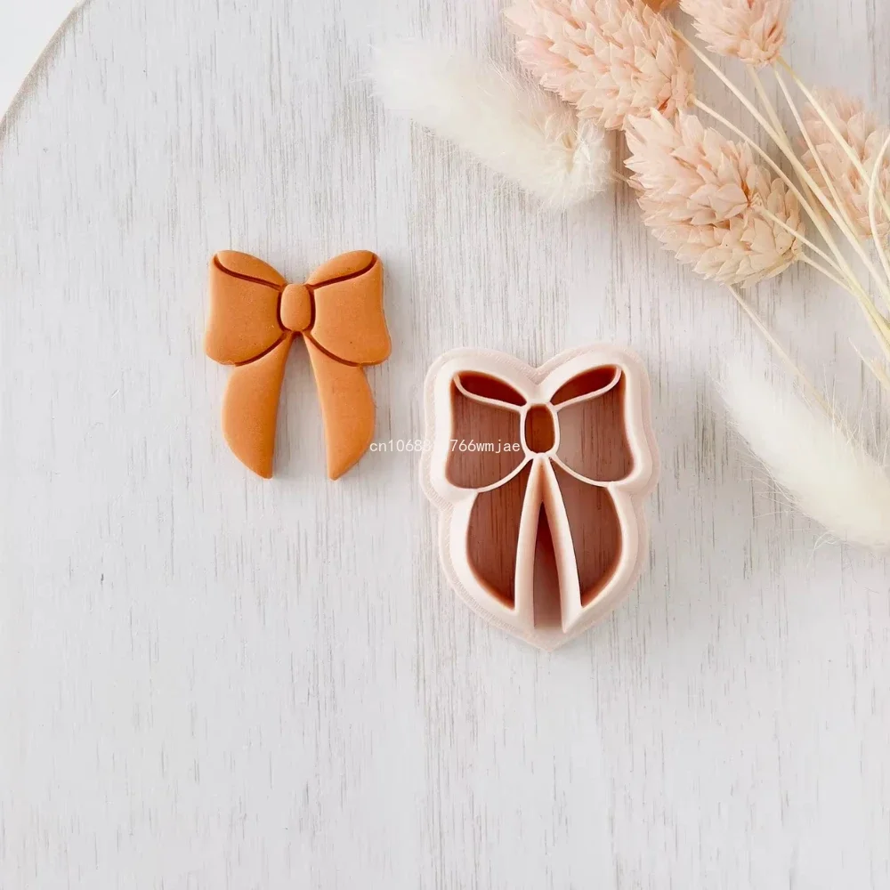Bow Clay Cutters Valentine\'s Day Romantic Bowknot Polymer Clay Earring Moulds Dangle Pendant Jewelry Cutting Molds