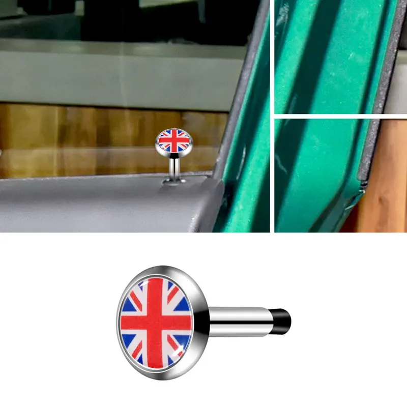 Auto Interior England Flag Emblem Car Door Safety Metal Bolt Door Lock Button Pin Decor For Mini Cooper R55 R56 F54 F55 F56