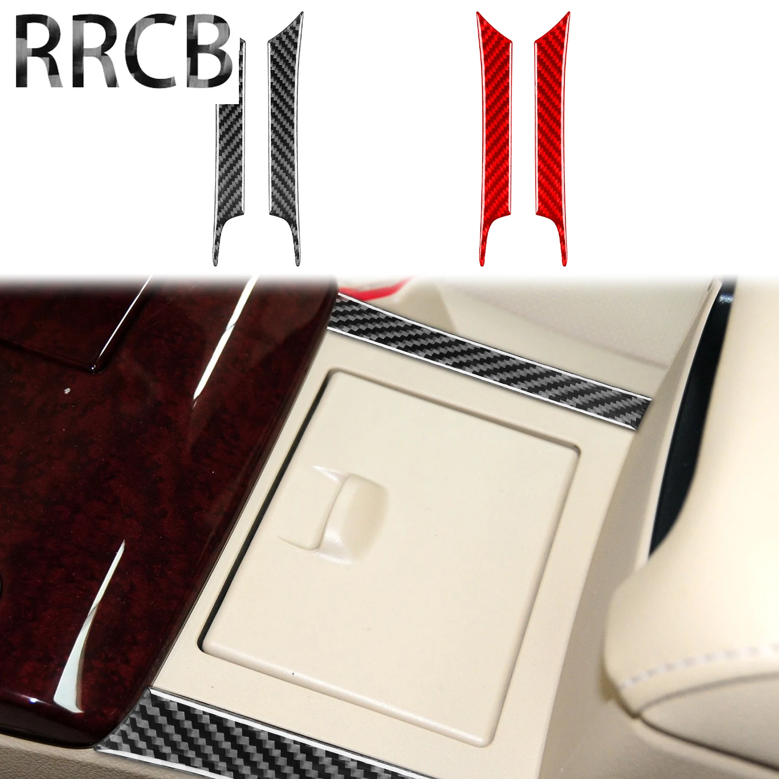 

For Toyota Camry XV50‌ 7th 2012-2014 Carbon Fiber Accessories Center Console Gear Shift Storage Sides Interior Cover Stickers