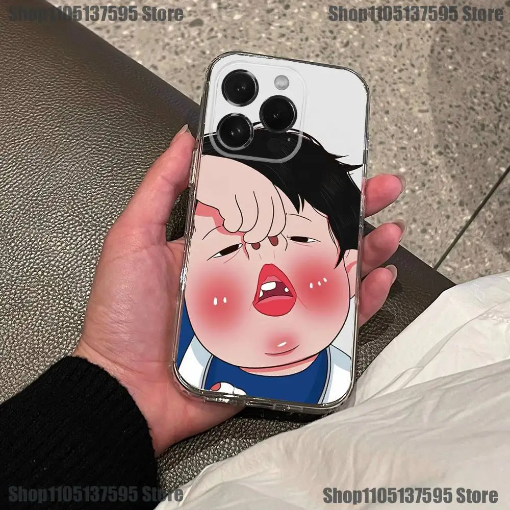 Funda de teléfono divertida y bonita para iPhone 16,15,14,13,12,11 Pro,Max,Plus,X,XS,XR,SE4,E Mini, funda suave transparente