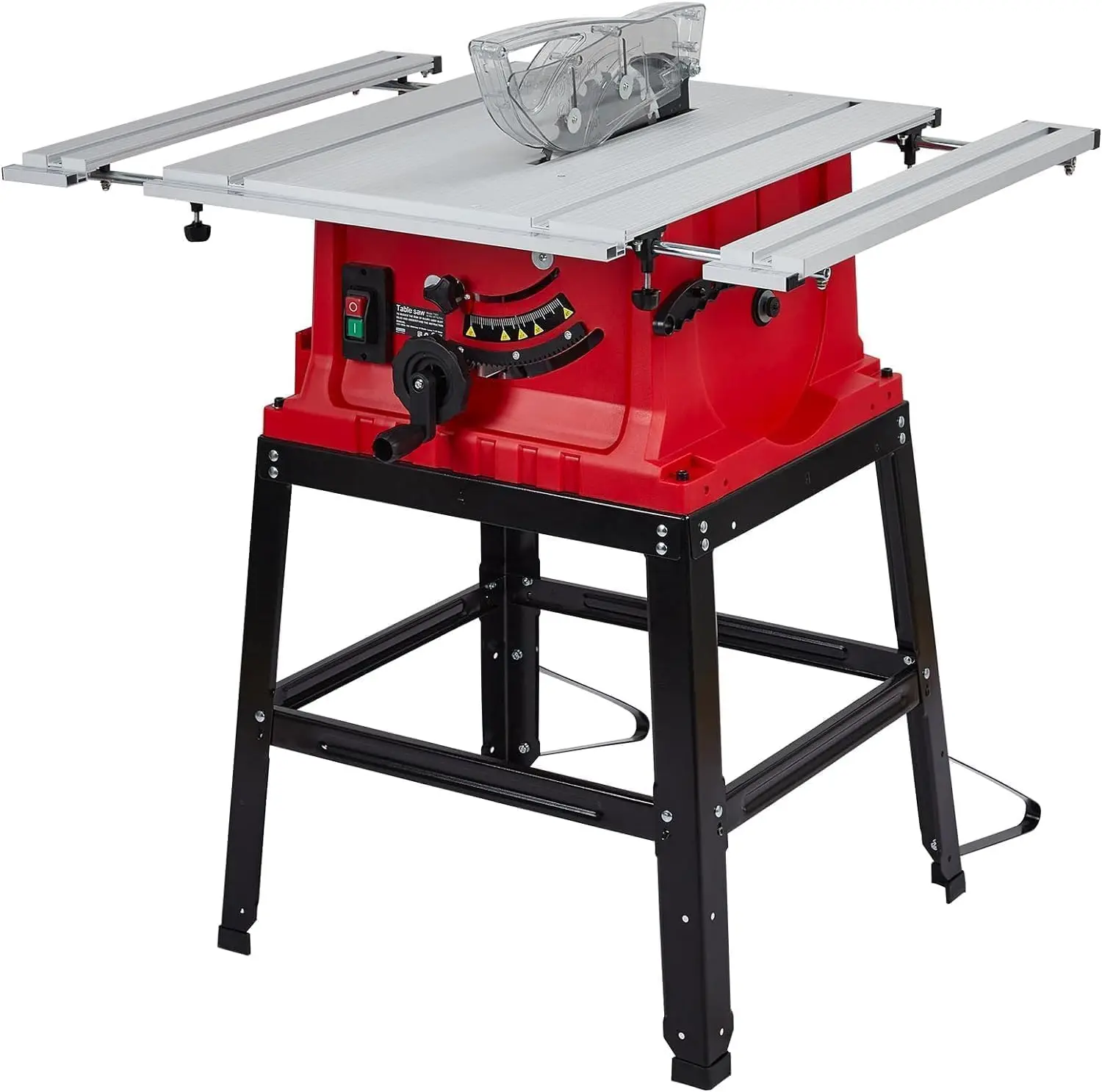 Table Saw 10 Inch, 15 Amp 5000RPM Powerful Tablesaw With Stand & Protective Cover, 36 X 25 Inch Tabletop Saw 90° Cross