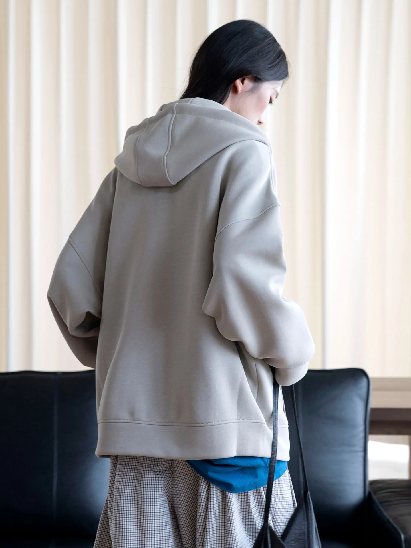 SEIZPROJECTS New Japanese Light Sport Coarse Hat Rope Zipper Hoodie Loose Casual Top for Women