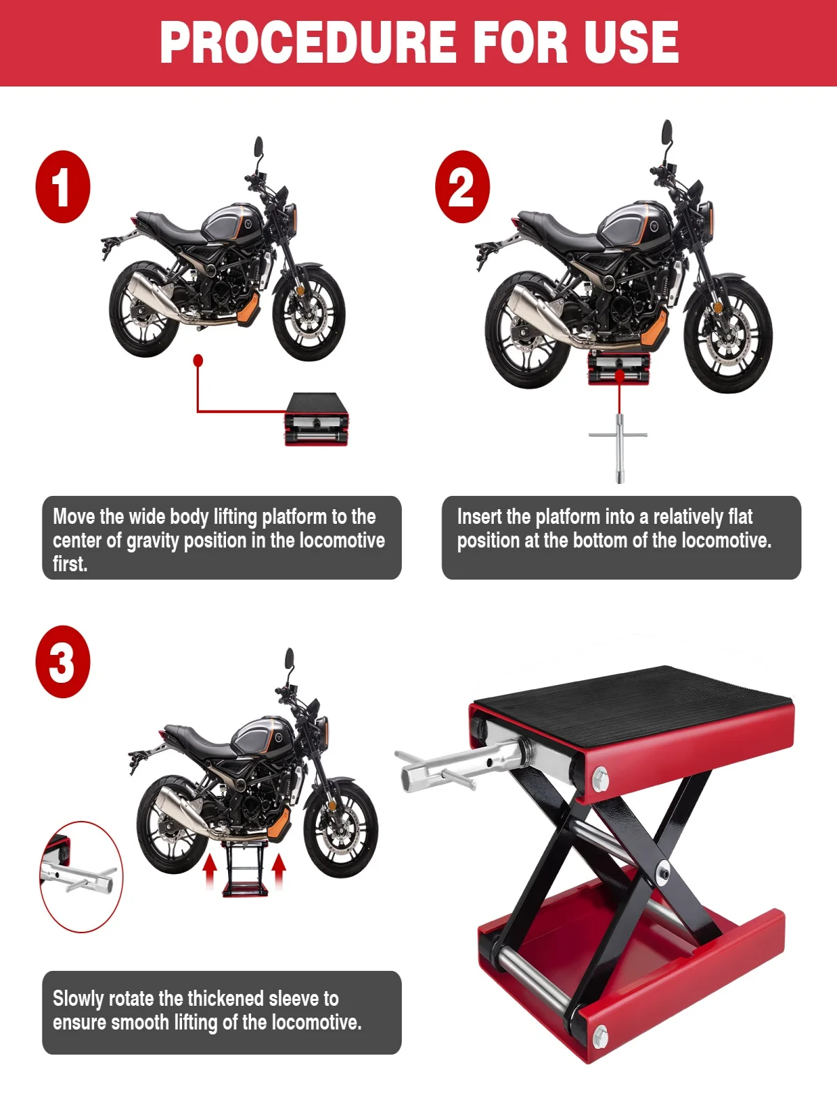 AliExpress DayPlus Motorcycle Scissor Lift,Stand Lift Jack for Motorbike Repair,Heavy Duty Steel Bike Repair Deck Bracket with Adjustable Height