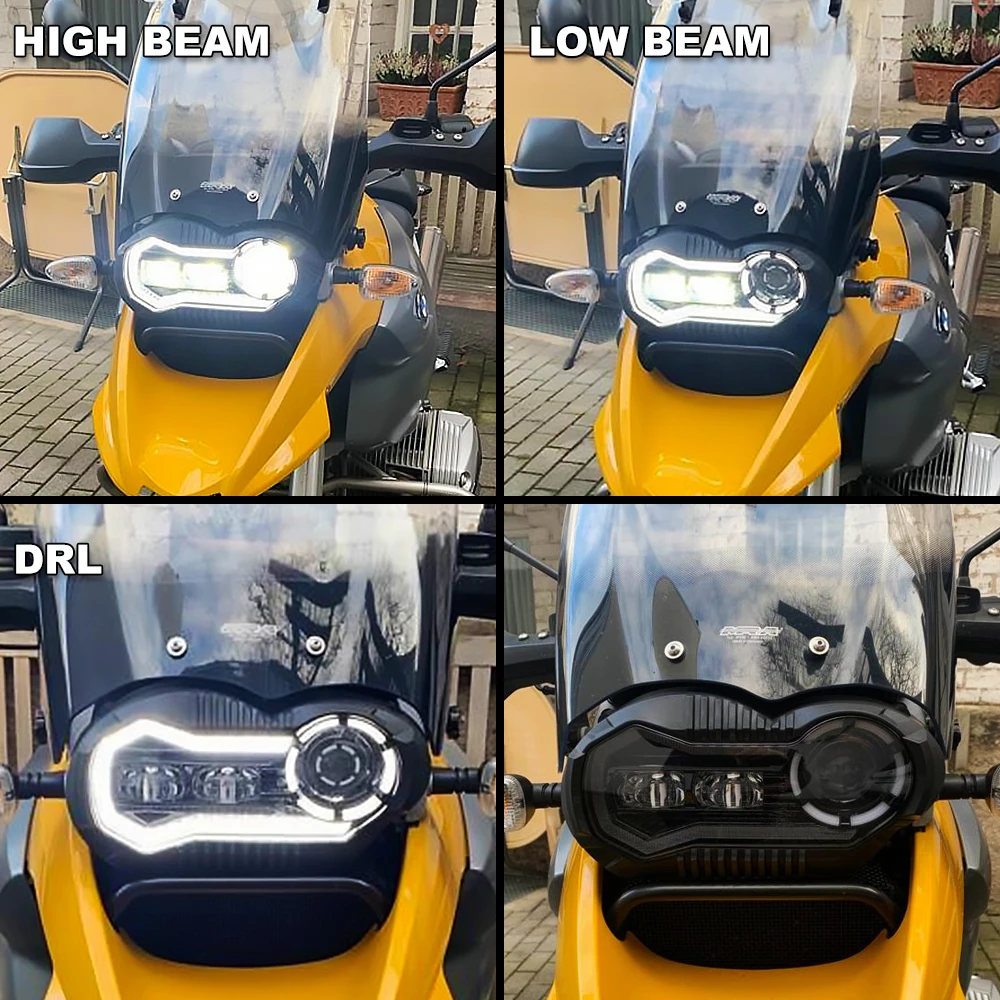 Latest LED Front Headlight BMW R1200gs Adventure BMW 1200 GS Accessories adv 2004-2012 Hi/Lo Led Light For Motorcycle Supermoto