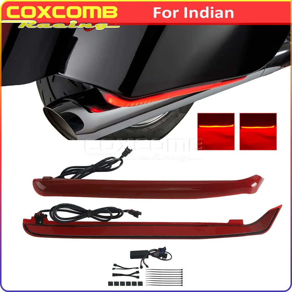 Для Indian Chieftain Dark Horse Icon Elite 2021 2022 2023, задняя седельная сумка, указатель поворота, светодиодная седельная сумка для мотоцикла, лампа