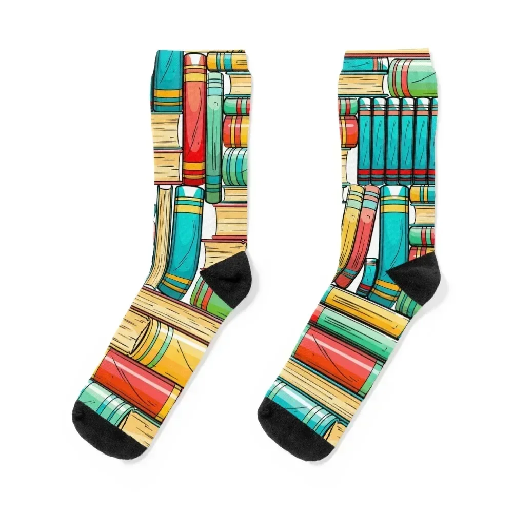 books all over print Socks cotton sports and leisure Socks Male Women's