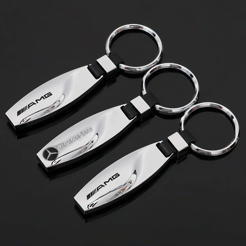 Car Keychain Keyring Key Rings Holder For Mercedes Benz AMG W204 C63 W203 W124 CL A35 A45 C43 C63 CLA35 E63 S63 SLS Accessories