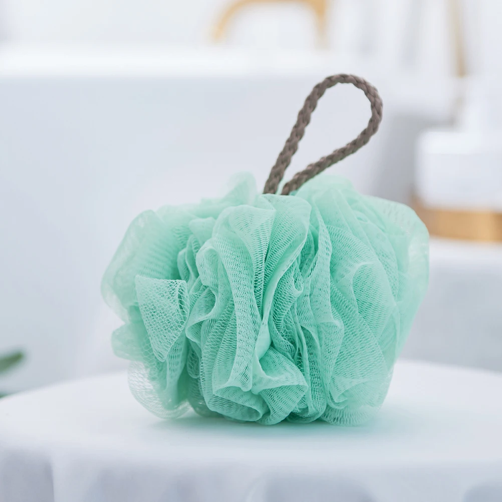 

4Pcs Foam Bath Ball Shower Mesh Scrubber Soft Pe Material Exfoliate Clean Soothe Skin Pink Blue White Green Bath Ball