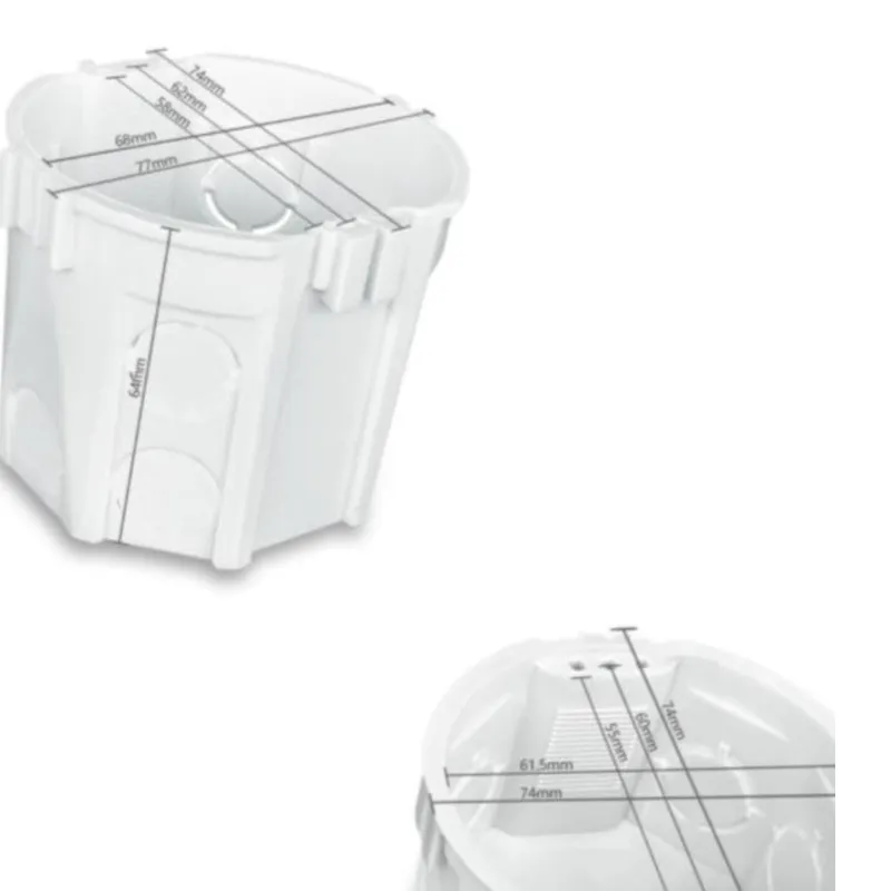 New High Quality PC Material White EU Standard Switch Socket Round Base Cable Box For Wall Mounted Switch Components