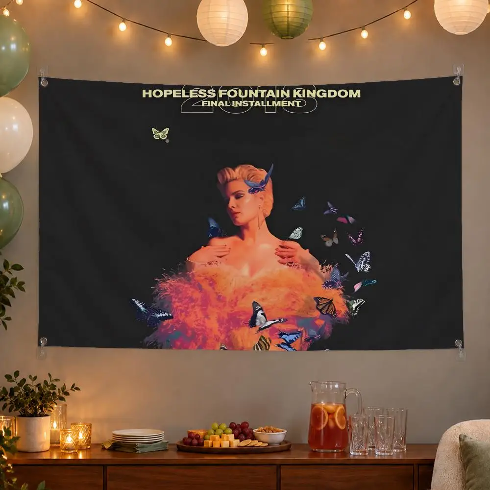 Aesthetic Singer Halsey Flags Wall Hanging Banner Indoor Outdoor Party Home Wall Decor Backdrop
