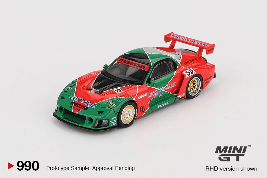 

MINIGT 1:64 Mazda RX-7 LB-Super Silhouette 787B MGT00990-CH автомобильные игрушки из сплава, литая под давлением металлическая модель для детей