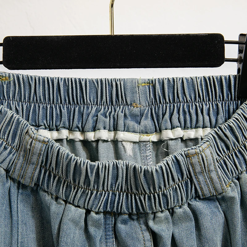 

Юбка-миди трапециевидной формы с высокой талией, женские летние джинсы на одной пуговице, утягивающая юбка-зонтик длиной, чистый цвет