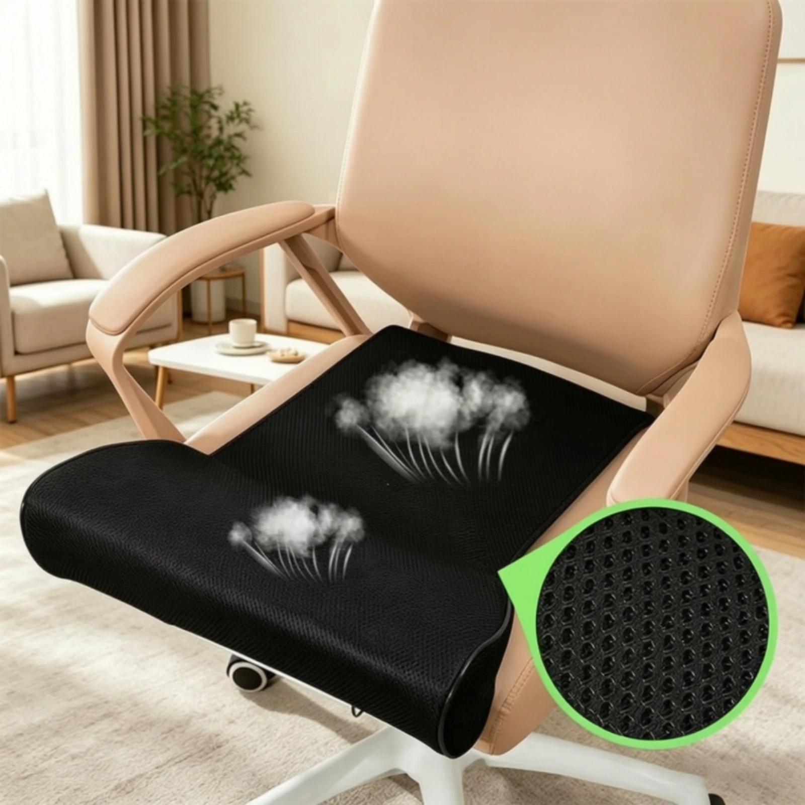 Seat Leg-Support Cushion Soft Leg Rest Cushion Ergonomic Pressure Reducing for Office Workers, Car Seats, Traveling