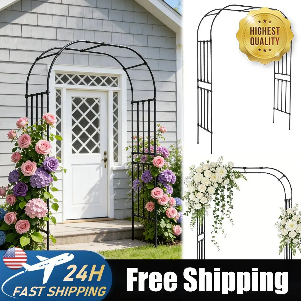 Garden Arch Trellis for Climbing Plants Outdoor Metal Arch Frame Garden Arbors and Arches Outdoor Archway 70.87''/94.49''/118''
