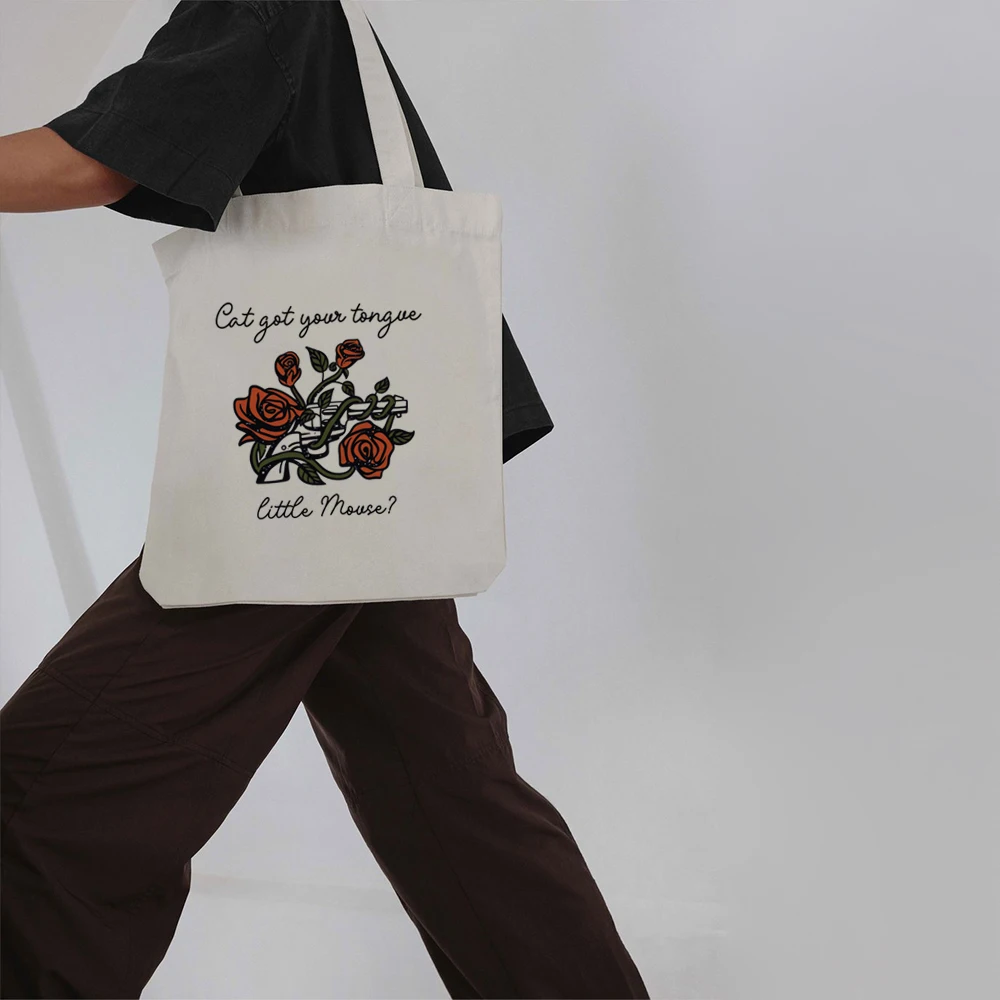 Haunting Adeline Canvas Tote Zade e Adeline Little Mouse Dark Romance Merch HD Carlton Smut Reader Bookstagram Cat and Mouse