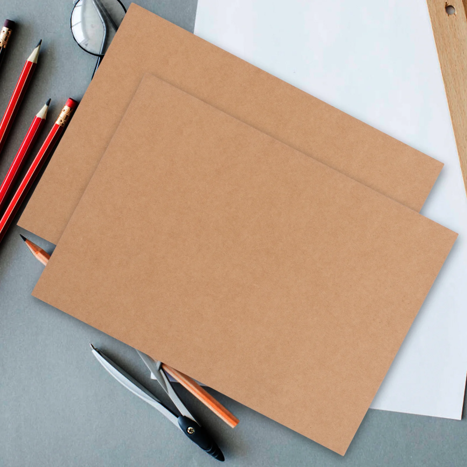 

10Pcs Book Binding Cover 1.5mm A4 Thick Cardboard Sheets Sturdy Kraft Paper for Bookbinding Scrapbook Accessories DIY Craft