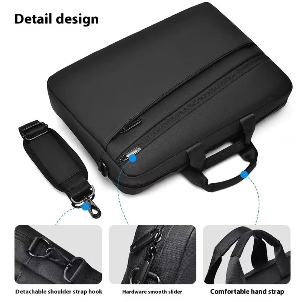15.6-17.3 Inch Laptop Bag Large Capacity High Quality Briefcase Bag Adjustable Shoulder Strap Waterproof Men Briefcase
