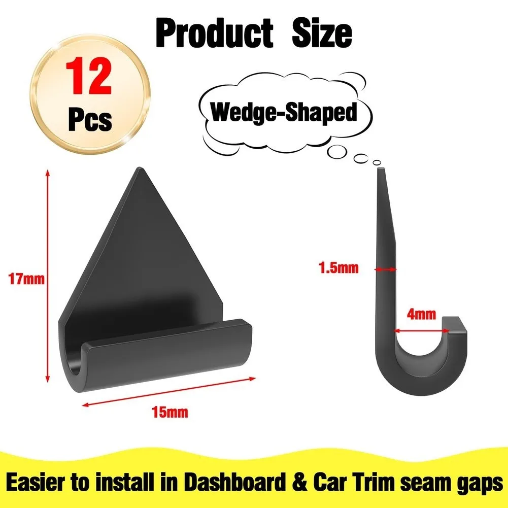 Discreet Design Cable Management Clips Cable Management Snap-in Cord Holder Car Trim Cable Clips Sleek Appearance