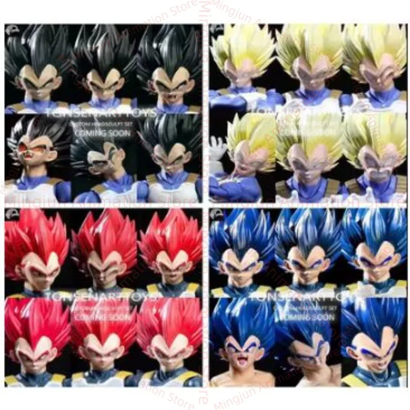 Tonsenarttoys Four-color Vegeta SHF Magic Shell Black, Yellow, Red and Blue Tonsenarttoys Head Carving Accessories Bag