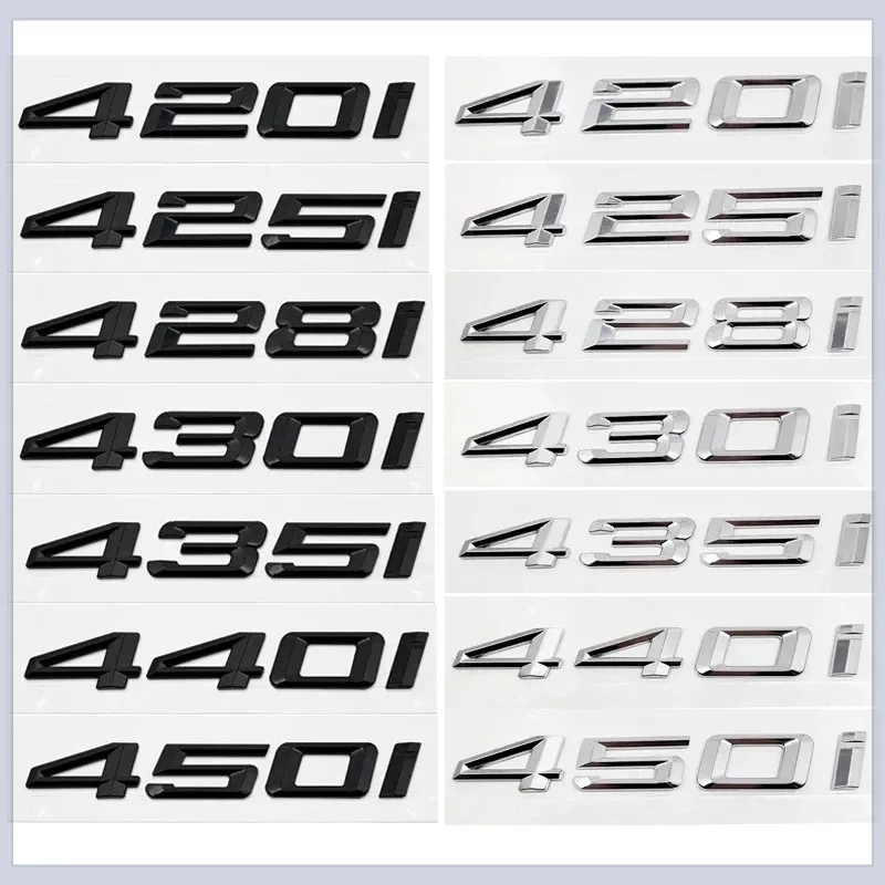 3D ABS Car Rear Trunk Letters Logo Badge Emblem Sticker For BMW 4 Series 420i 425i 428i 430i 435i 440i 450i F30 F32 F33 F36 G26