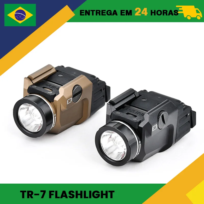懐中電灯-tr-7-x-500-ルーメン-コンパクト-ウェポン-ライト、ハイ、ロー-パドル-スイッチとキー-ブラック-タクティカル-エアガン-アクセサリーが含まれます