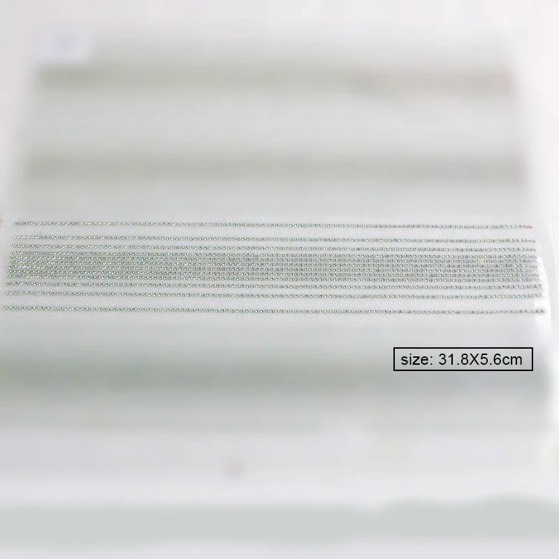 1 line scatter lines strips tapes hotfix rhinestones crystals diamonds stones dress trimming heat transfer motif sticker