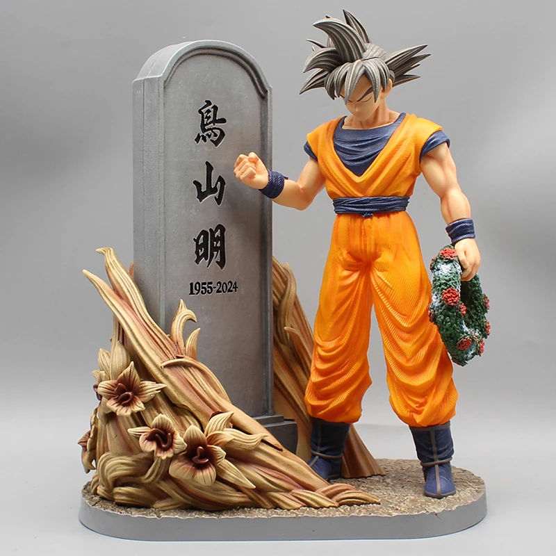 Anime Dragon Ball Goku Figures GK Akira Toriyama Tombstone Memorial Son Goku Action Figures 23cm PVC Collection Model Toys