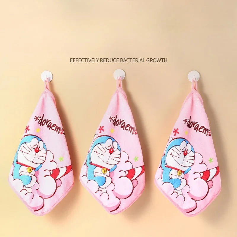 Toalla de mano con estampado de dibujos animados Kawaii de Doraemons de anime japonés, mercancía de anime, pequeño regalo