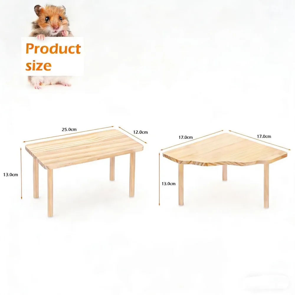 Small Animal Wood Platform Staircase Toy Hamster Cage Landscaping Habitat Supplies Natural Climbing Exercise Accessory