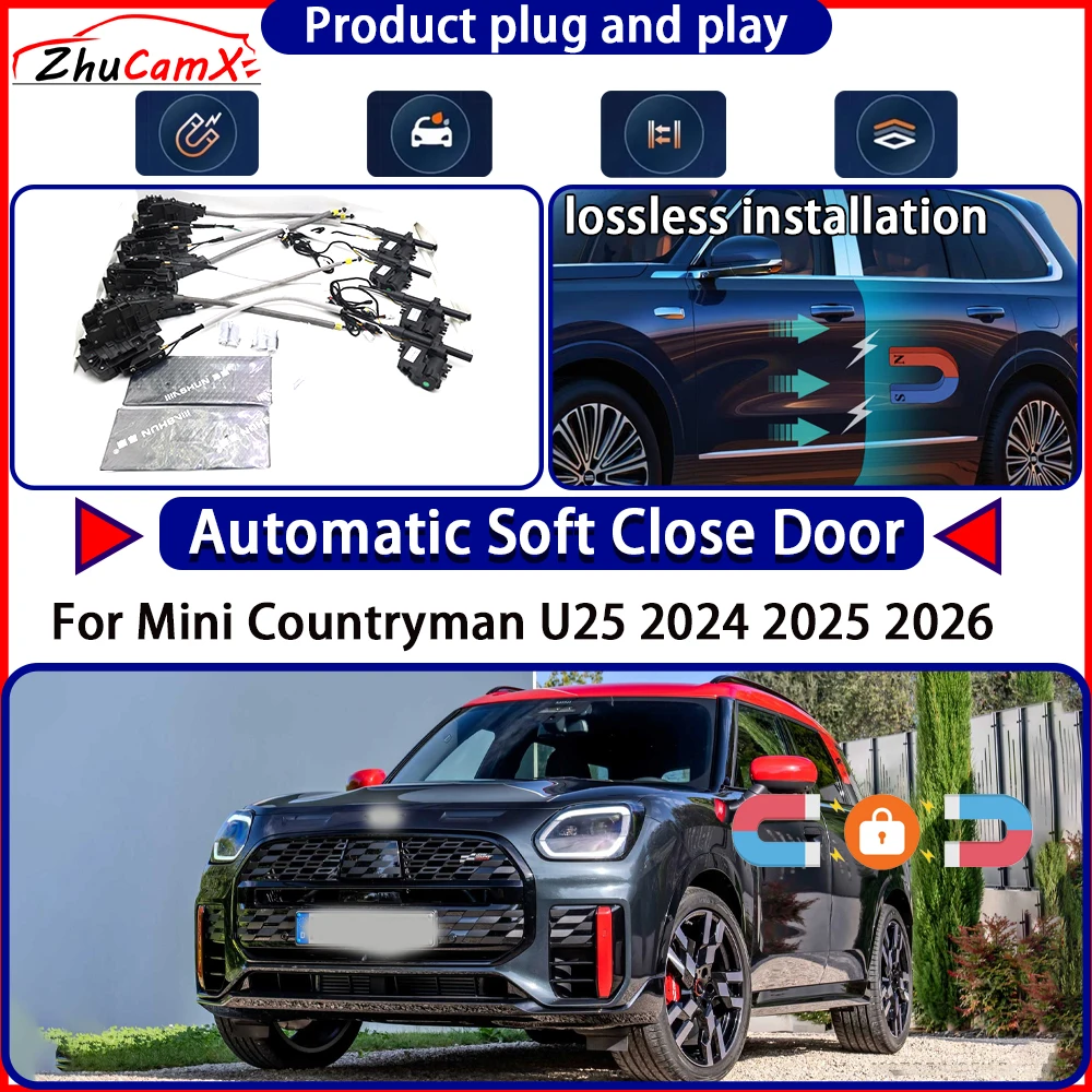 Electric Door Lock Actuator for Mini Countryman U25 2024 2025 2026 Soft Close Door Kit Power Latch System Auto Pull Door Easy
