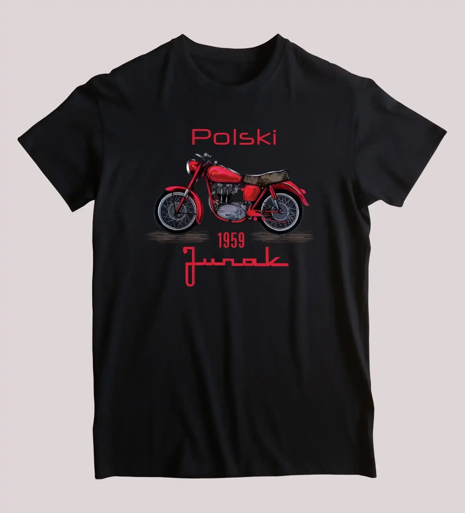 harajuku fashion graphic  Junak Classic Polish Motorcycle T-Shirt. Summer Cotton Short Sleeve O-Neck Mens T Shirt New S-5xl