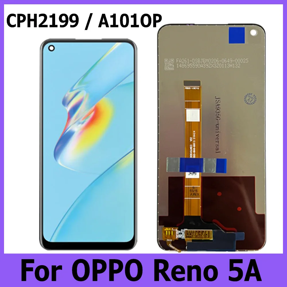 

Tested Well For OPPO Reno 5A LCD CPH2199 Display Touch Screen Digitizer Assembly For Oppo Reno5A LCD Reno5 A A101OP Sceen