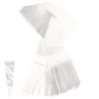 100 Pcs Clear Flower Gift Bag Professional Bouquet Wrapping Decorative Plastic Floral Sleeve Convenient Packing Craft Paper