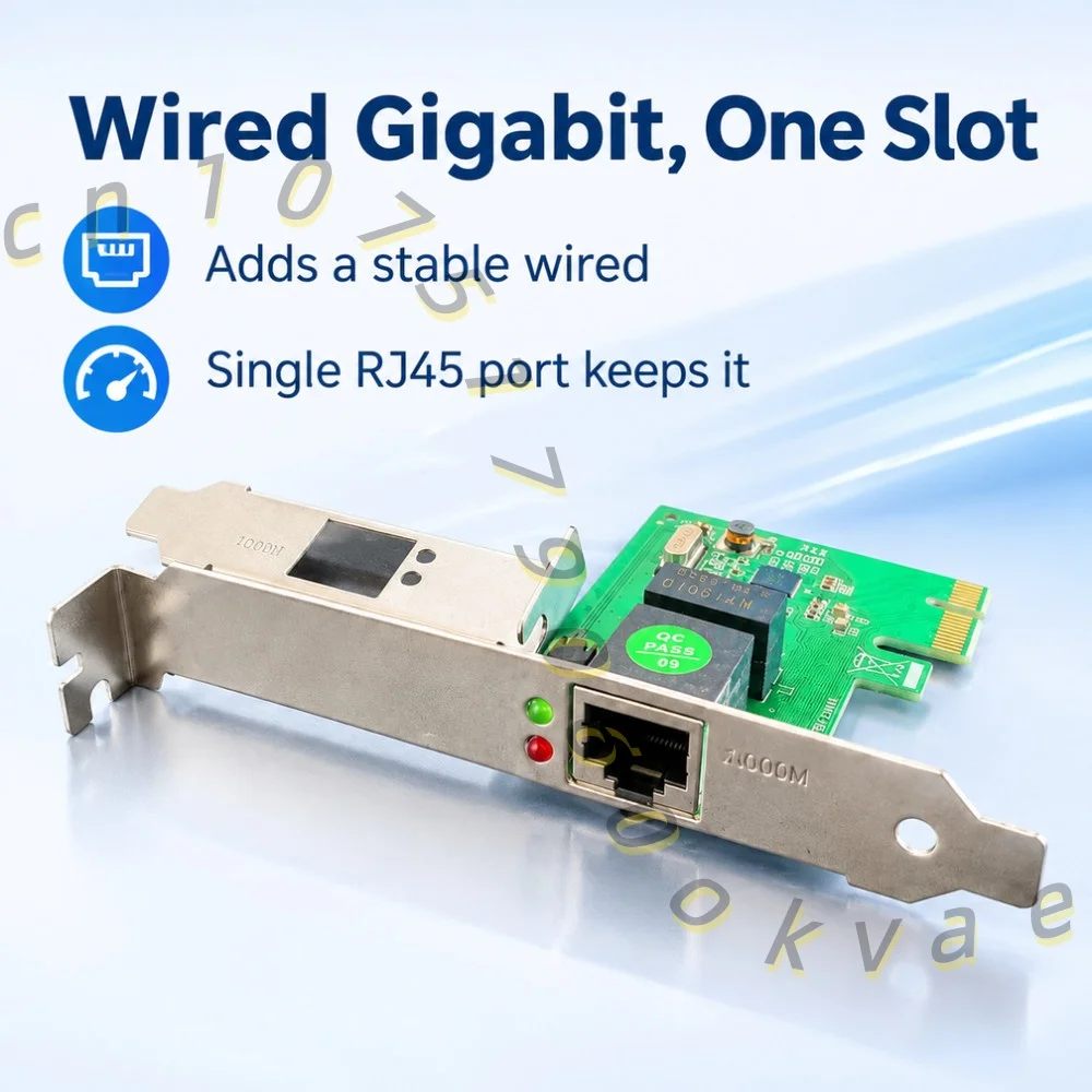 PCIe Gigabit Network Card RTL8111E 10/100/1000Mbps RJ45 PCI Express x1 Ethernet Adapter for Desktop PC