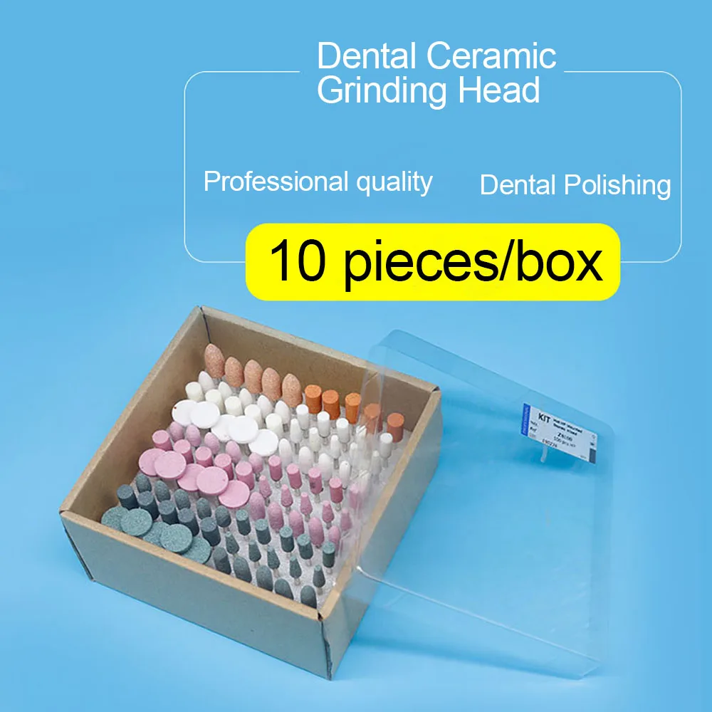 

10 PCs Dental Polishing Grinding Head Ceramic Teeth Polisher for Low-speed Machine Polishing Dentist Tools Dentistry Material