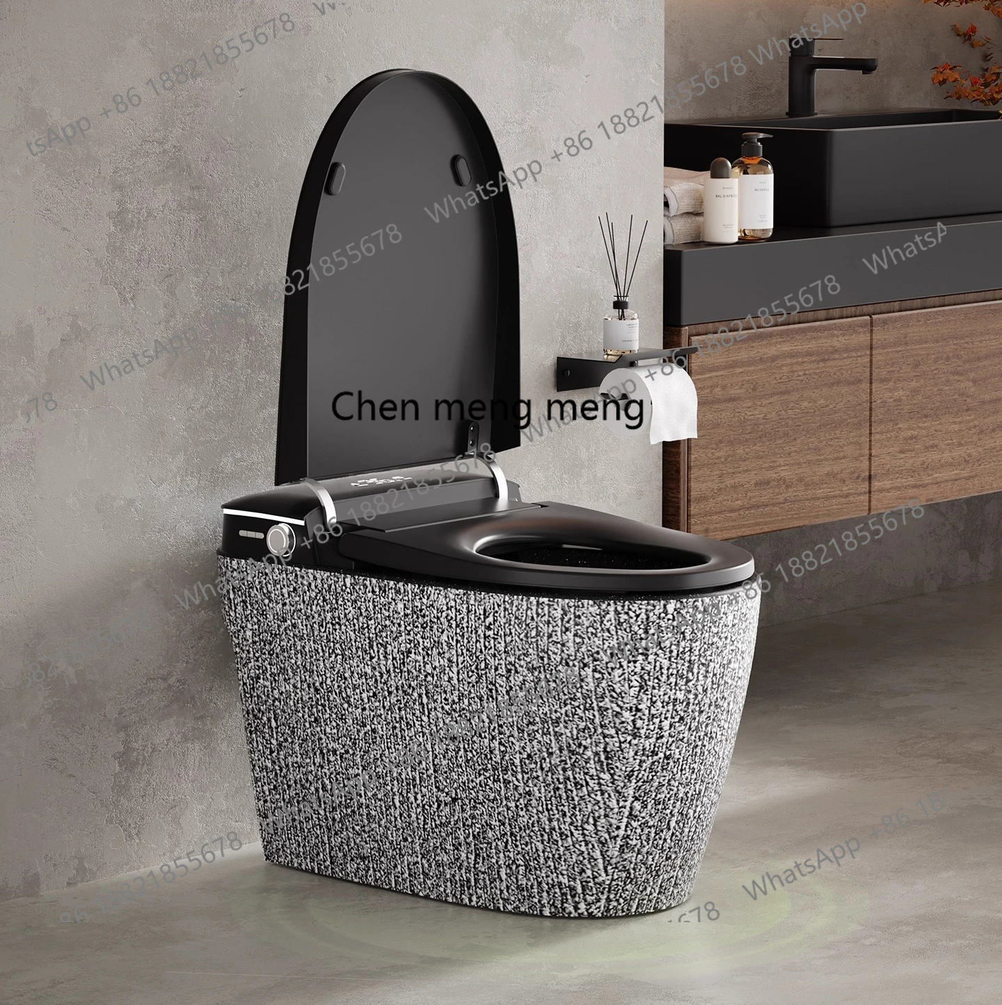 

Retro smart toilet has no water pressure limit, automatic flip seat, instant hot siphon toilet