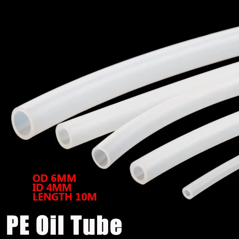 

10m Industrial Grade Transparent PE Nylon Oil Hose Diameter 6mm Outer Diameter 4mm PE Machine Tool Iubricating Oil Pump Oil Pipe