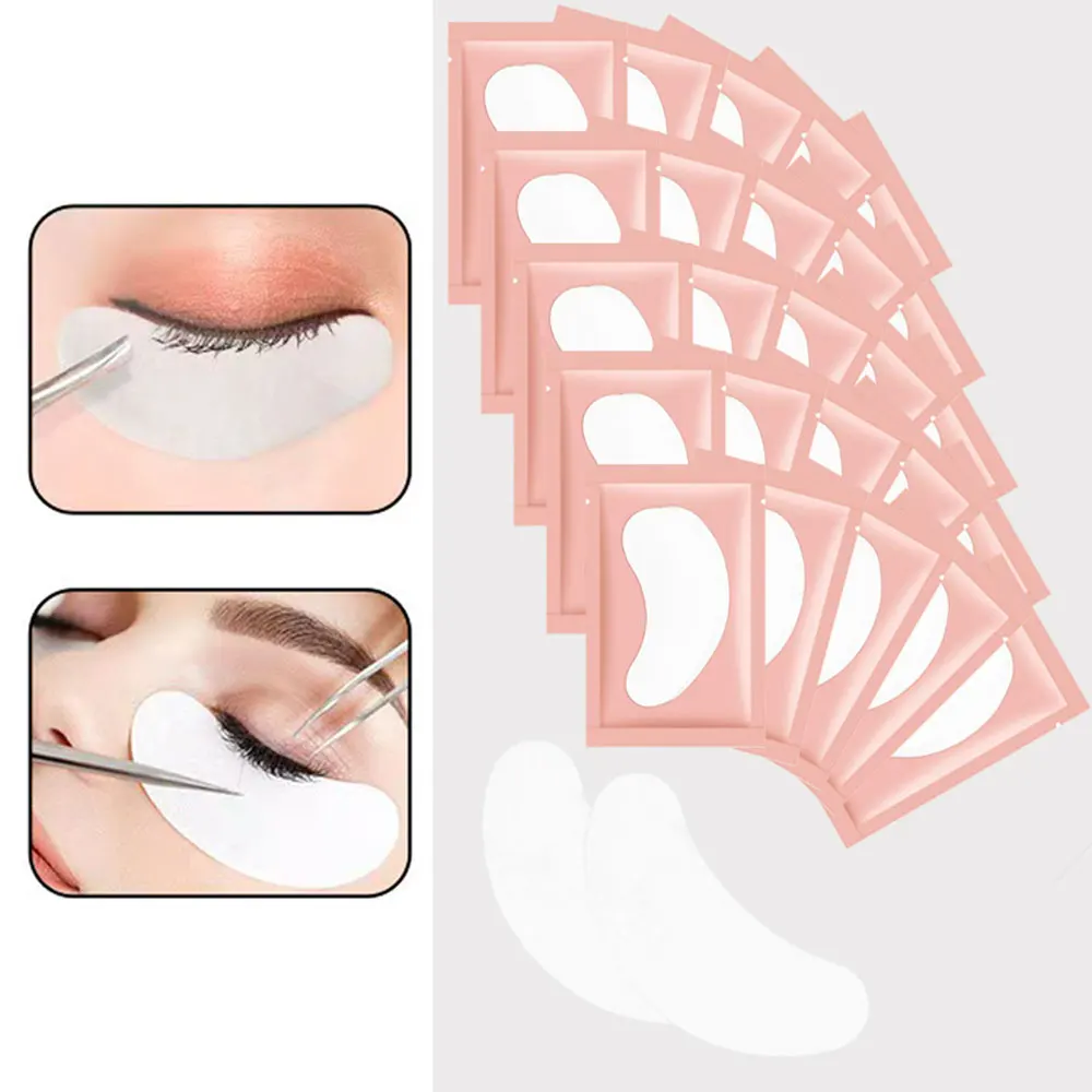 100/300/500Pairs Eyelash Pad Lower Eyelash Pad Hydrogel Non woven Paper Dust Free Eye Mask Sticker Eyelash Extender