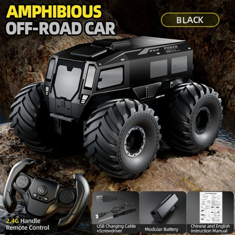 

JHD 2025 Новый JJRC Q210 2.4G 4WD RC Автомобиль с дистанционным управлением Полный привод Вездеход Внедорожник Радиоуправляемая игрушечная машина-амфибия